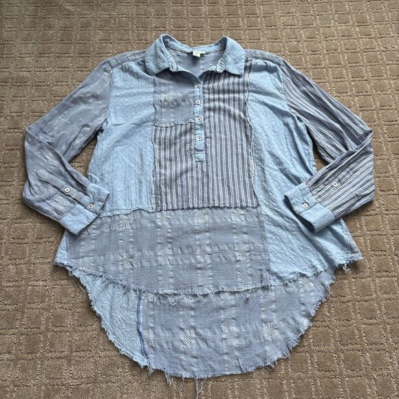 Sundance Blue Button Down Shirt for Women - Picture 2 of 7